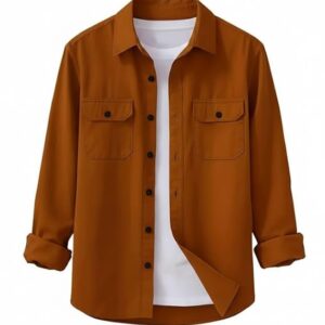 DEELMO Men’s Stylish Cotton Blend Casual Shirt || Full Sleeve Button-Down Shirt with Dual Flap Pockets || Comfortable Breathable Fabric || Perfect for Casual Office and Outing Wear